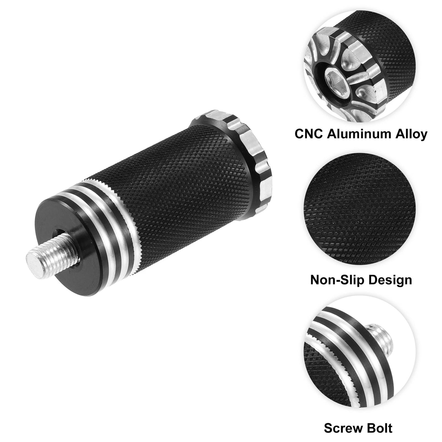 2X Shift Lever Foot Pegs for Harley Davidson  Black