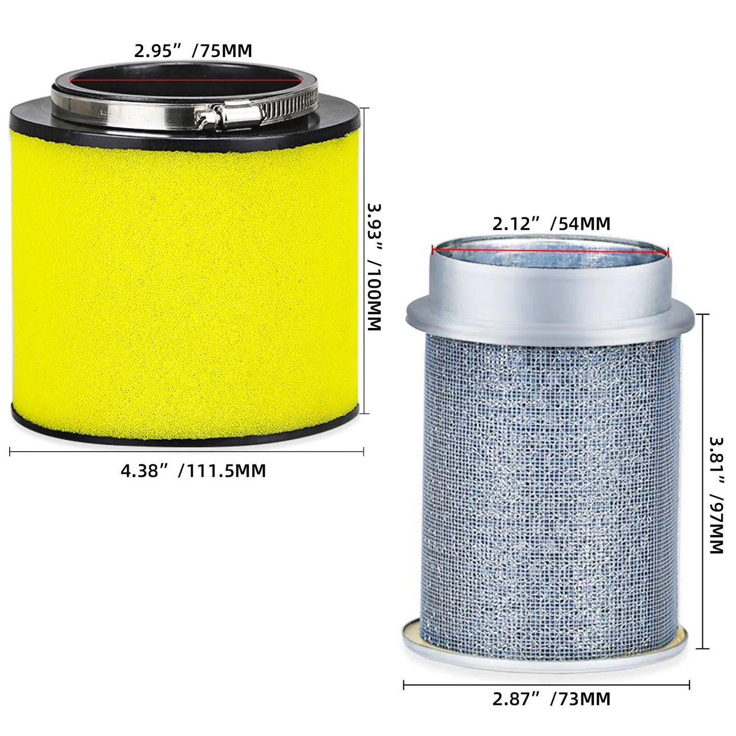 Air Filter & Air Cleaner Body 2x4 for Honda Rancher 350 TRX350TM (2004–2006)