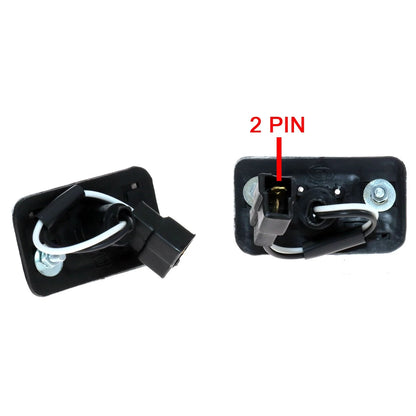 Set of 2 Chrome Rear License Plate Lights for Toyota Corolla KE70 (1979–1983)