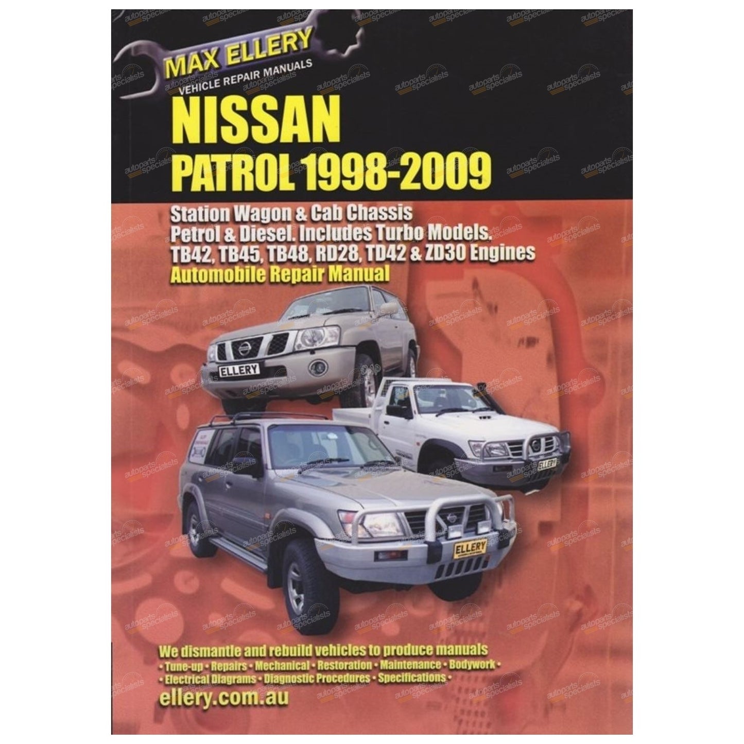 Workshop Repair Manual for Patrol GU Y61 (1998–2009) Turbo Petrol & Diesel