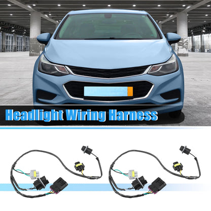 2Pcs Headlight Wiring Harness 645-539 15930264 for Chevrolet Malibu (2008–2012)
