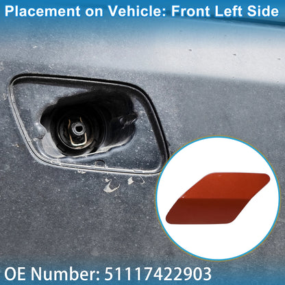 Front Left Washer Nozzle Cover Cap No. 51117422903 for BMW X6 (2015–2019) Red