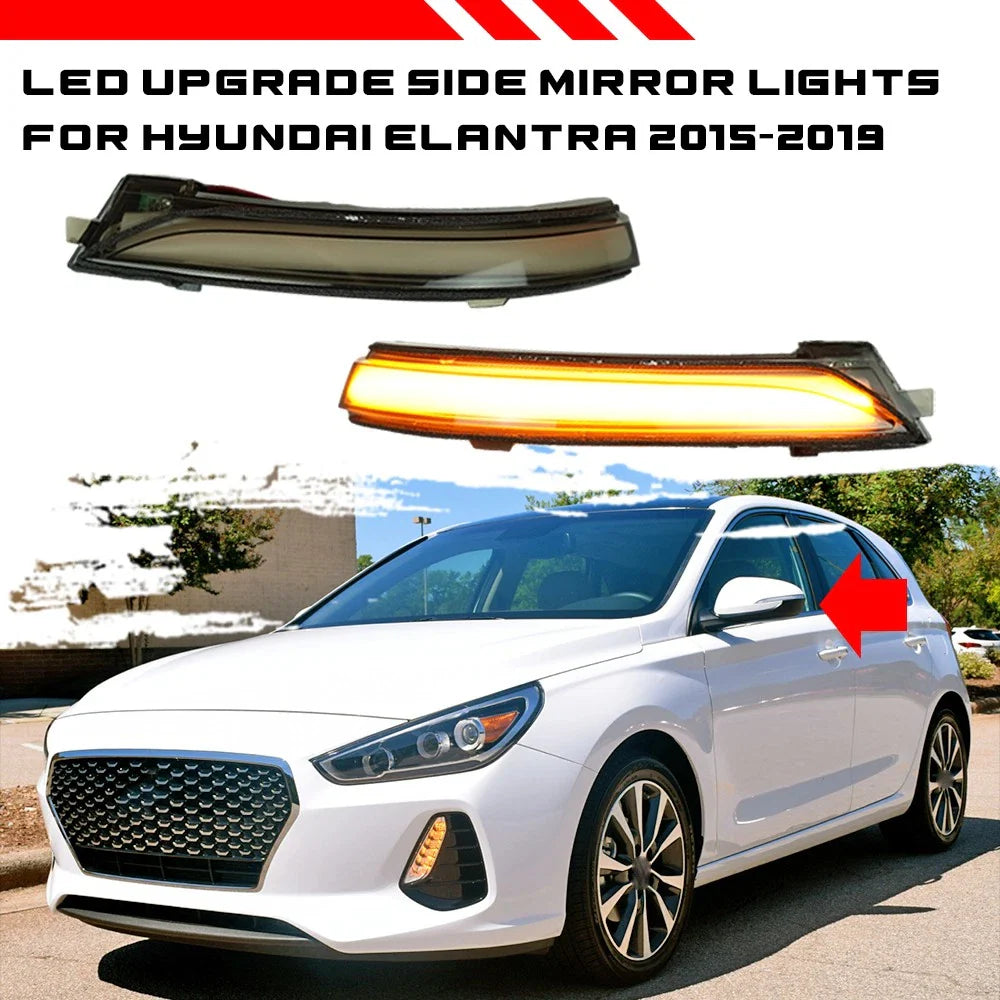 Sequential LED Mirror Turn Signal Light for Hyundai Elantra (2015–2019)
