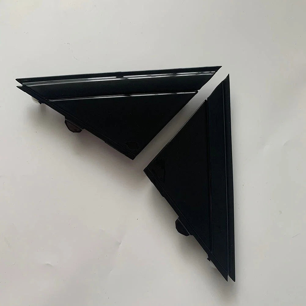 Bright black mirror triangle trim plate for Fiat 500 (2007–2023)