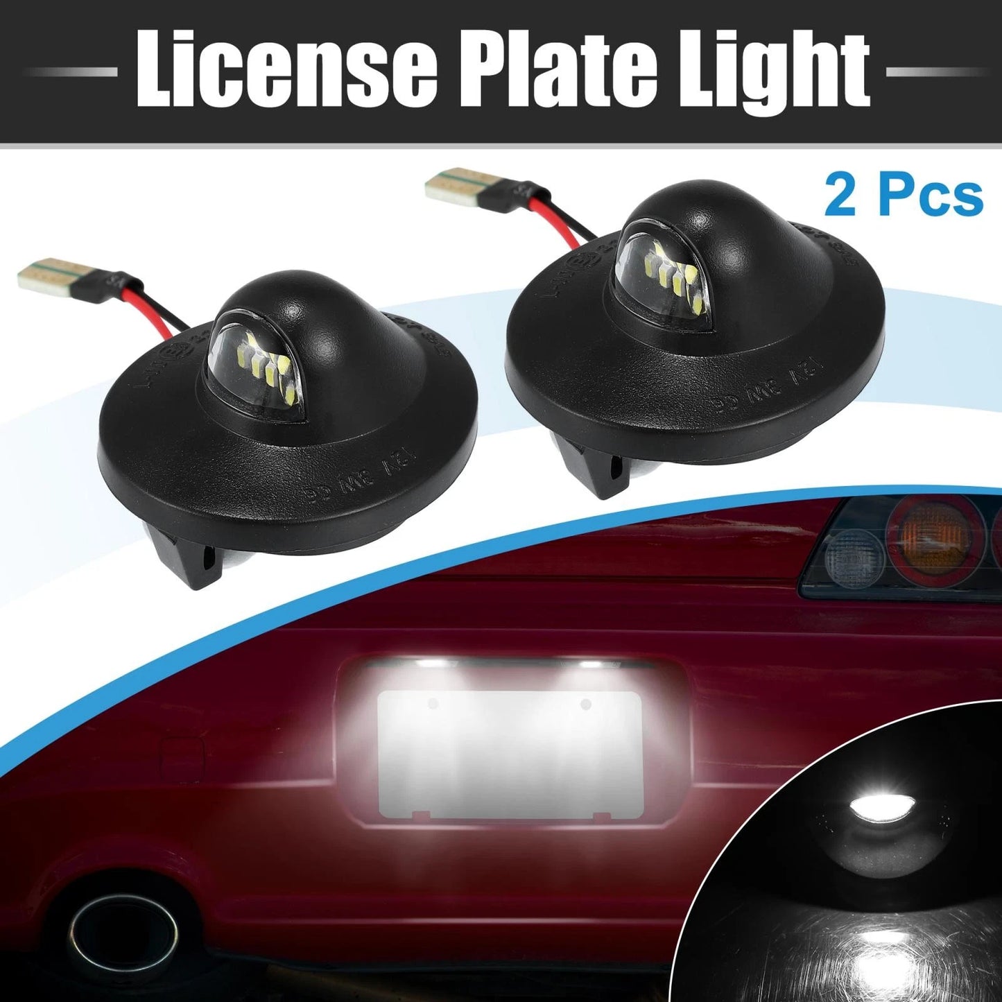 2X LED License Plate Light Tag Lamp Assembly for Ford F150 F250 F350