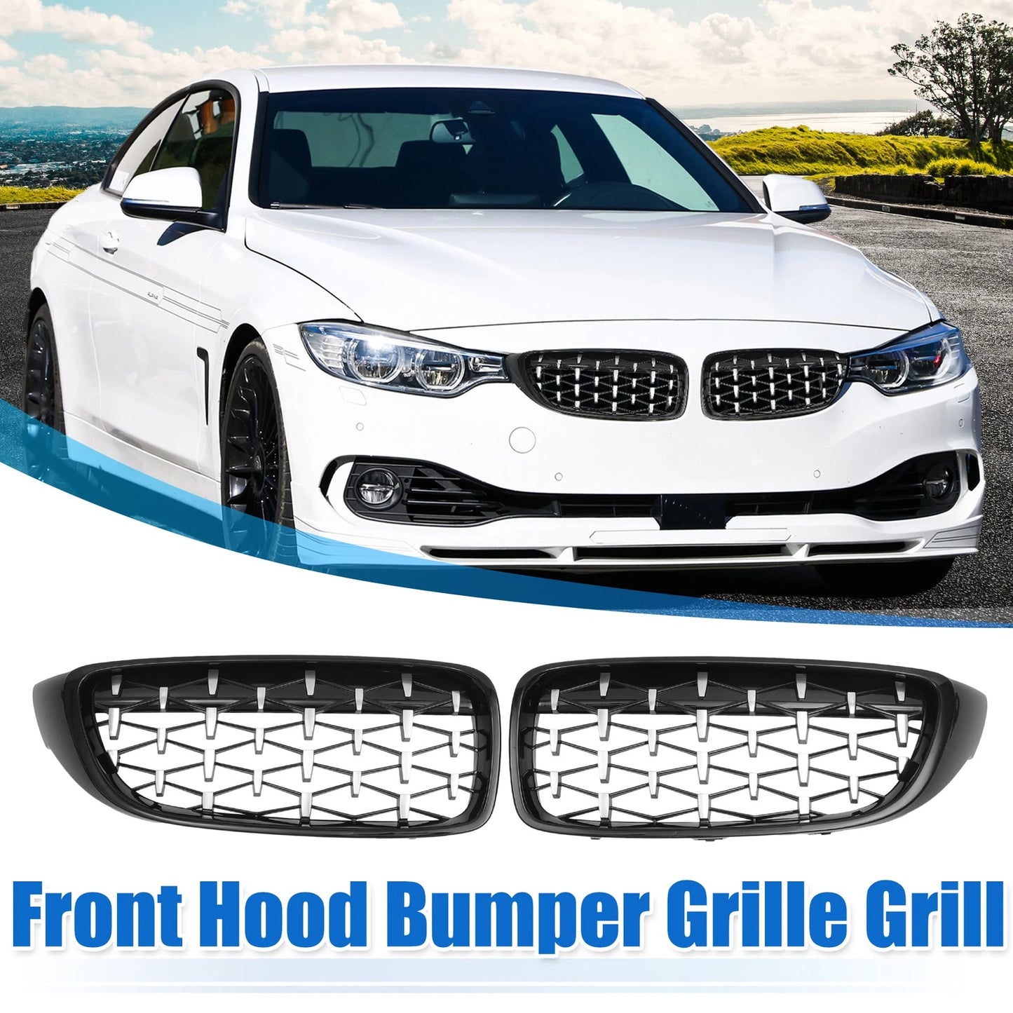 1 Pair Front Hood Bumper Grille for BMW 428i xDrive 430i xDrive 440i (2014–2020)