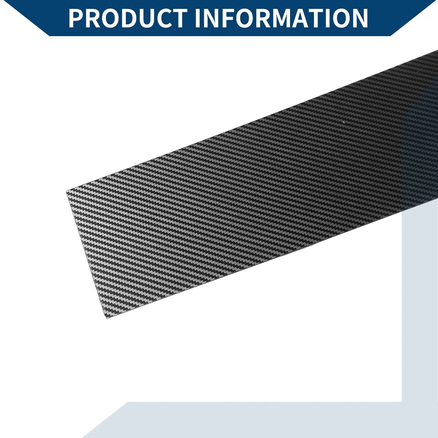 Set of 4 Car Pillar Window Trim Covers for Toyota Tundra (2007–2020) Black Carbon Fiber