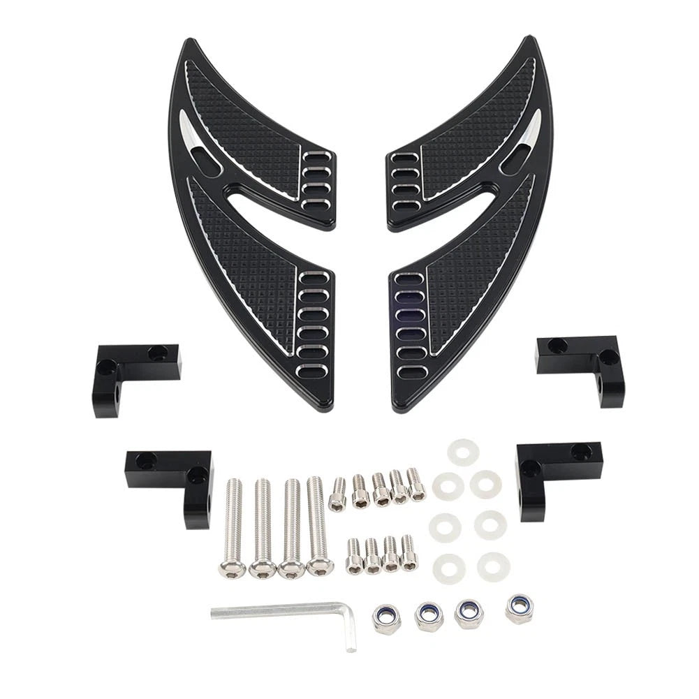 1 Pair Cut Rear Floorboards Footpegs for Harley Touring (1993–Present)