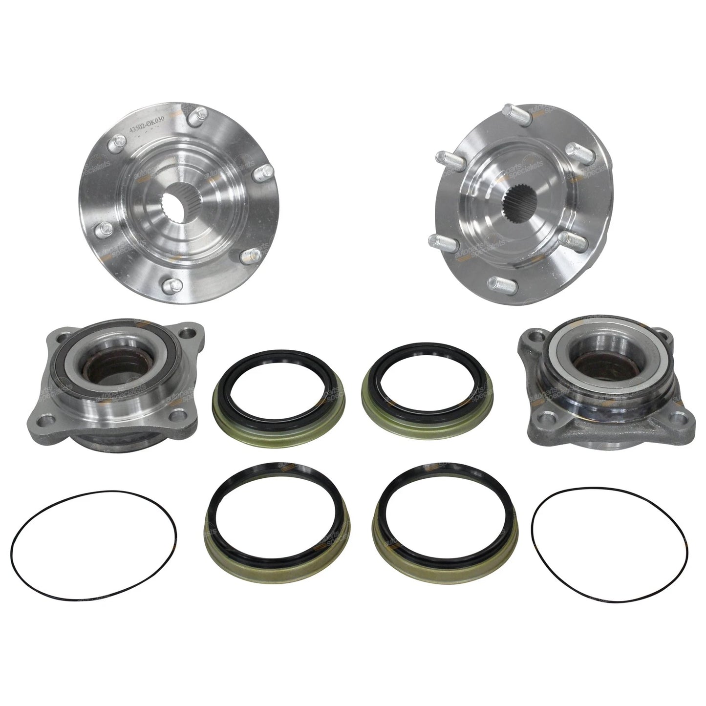 Front Wheel Bearings & Stud Axle Hub Kit for Hilux GGN25 KUN26 TGN26 (2005–2016)