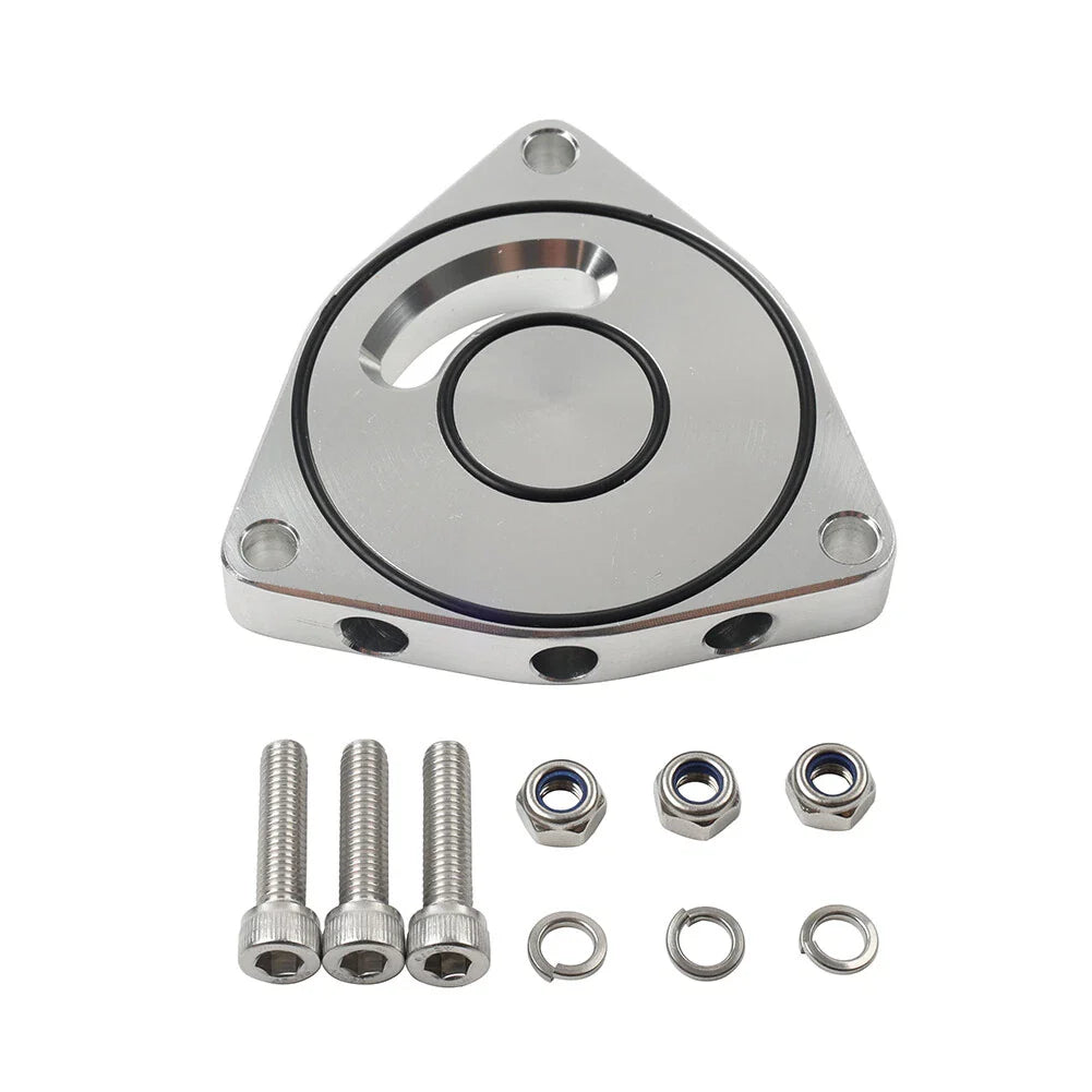 Silver Turbo Blow Off Valve BOV Plate Spacer for Honda Civic (2015-2021)