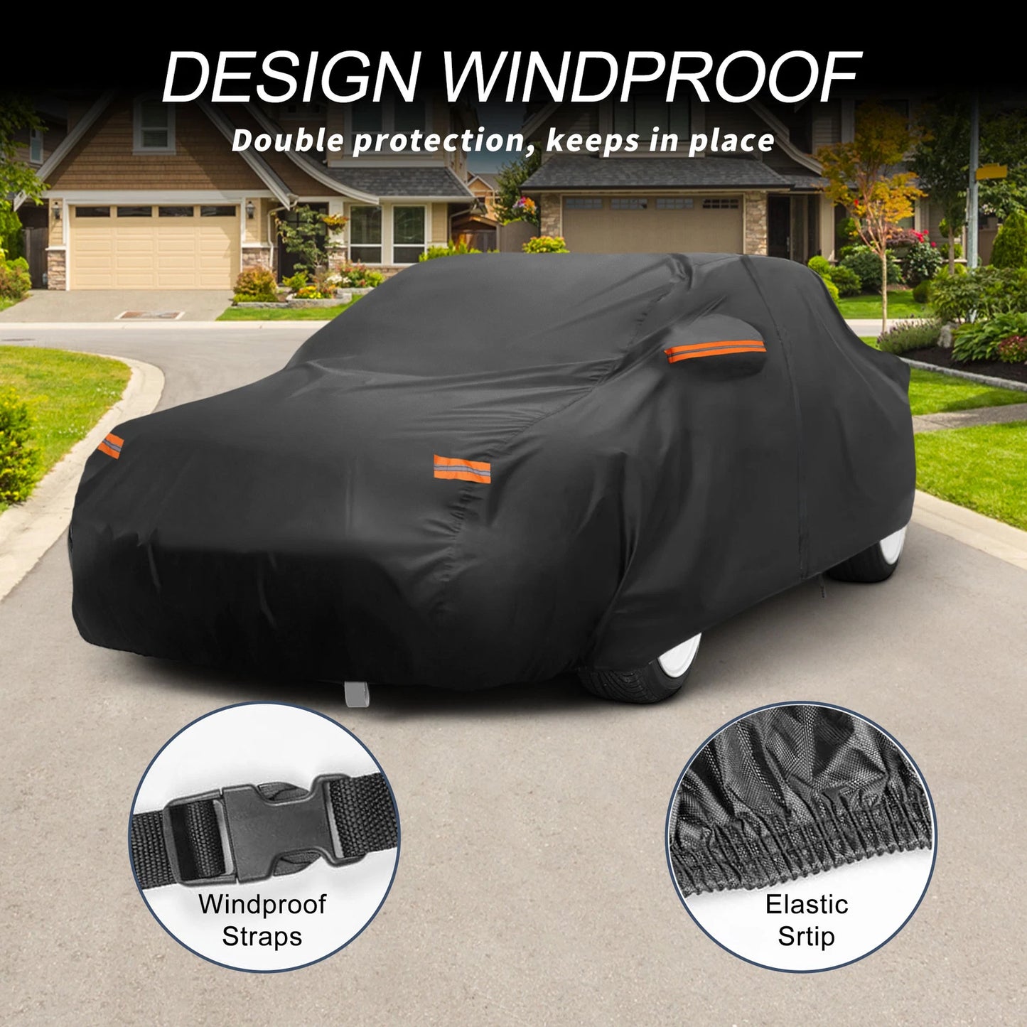 Waterproof Car Cover for Toyota Supra (210D-PU, Driver Door Zipper)