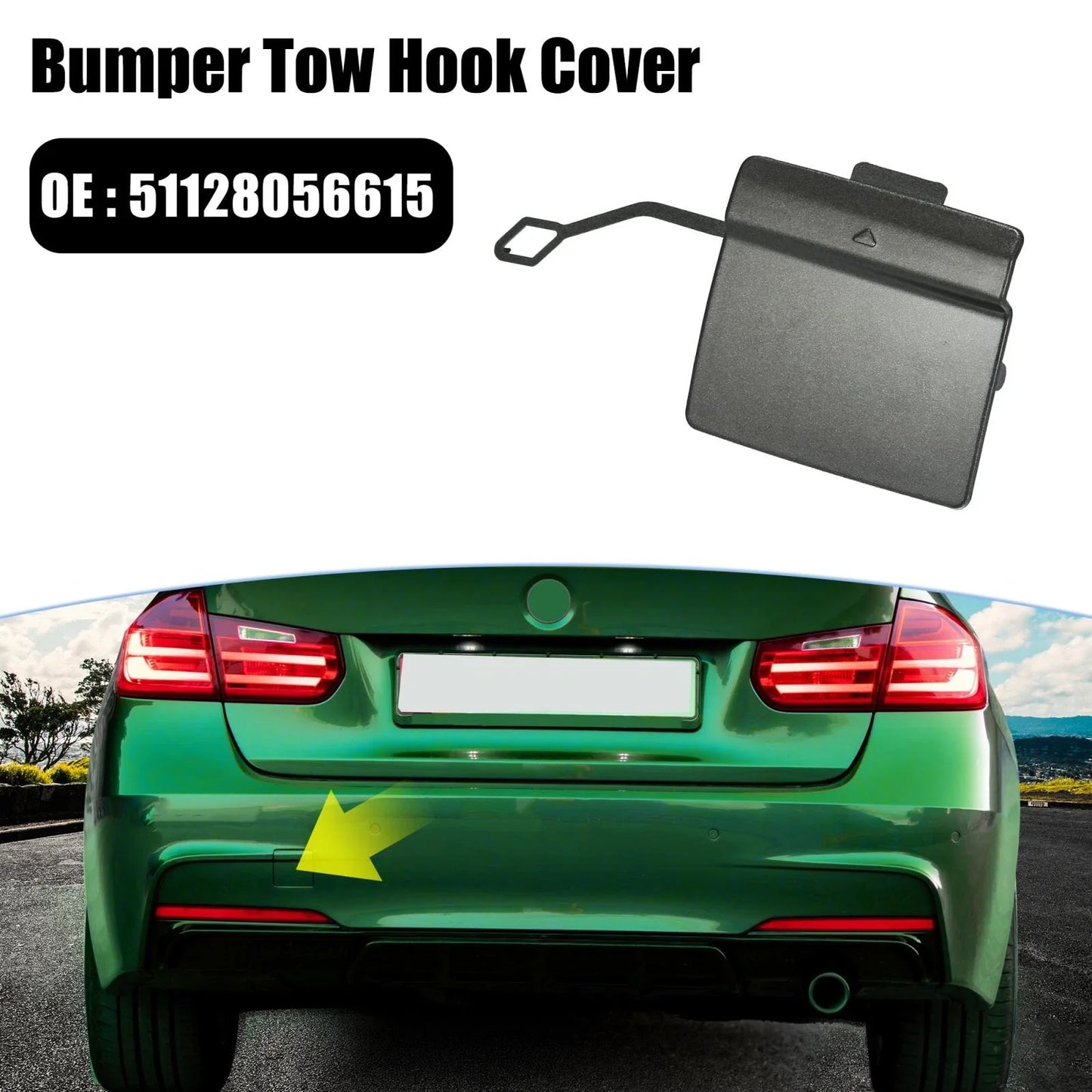 1x Car Rear Bumper Tow Hook Cover for BMW 3 Series Havana Ash