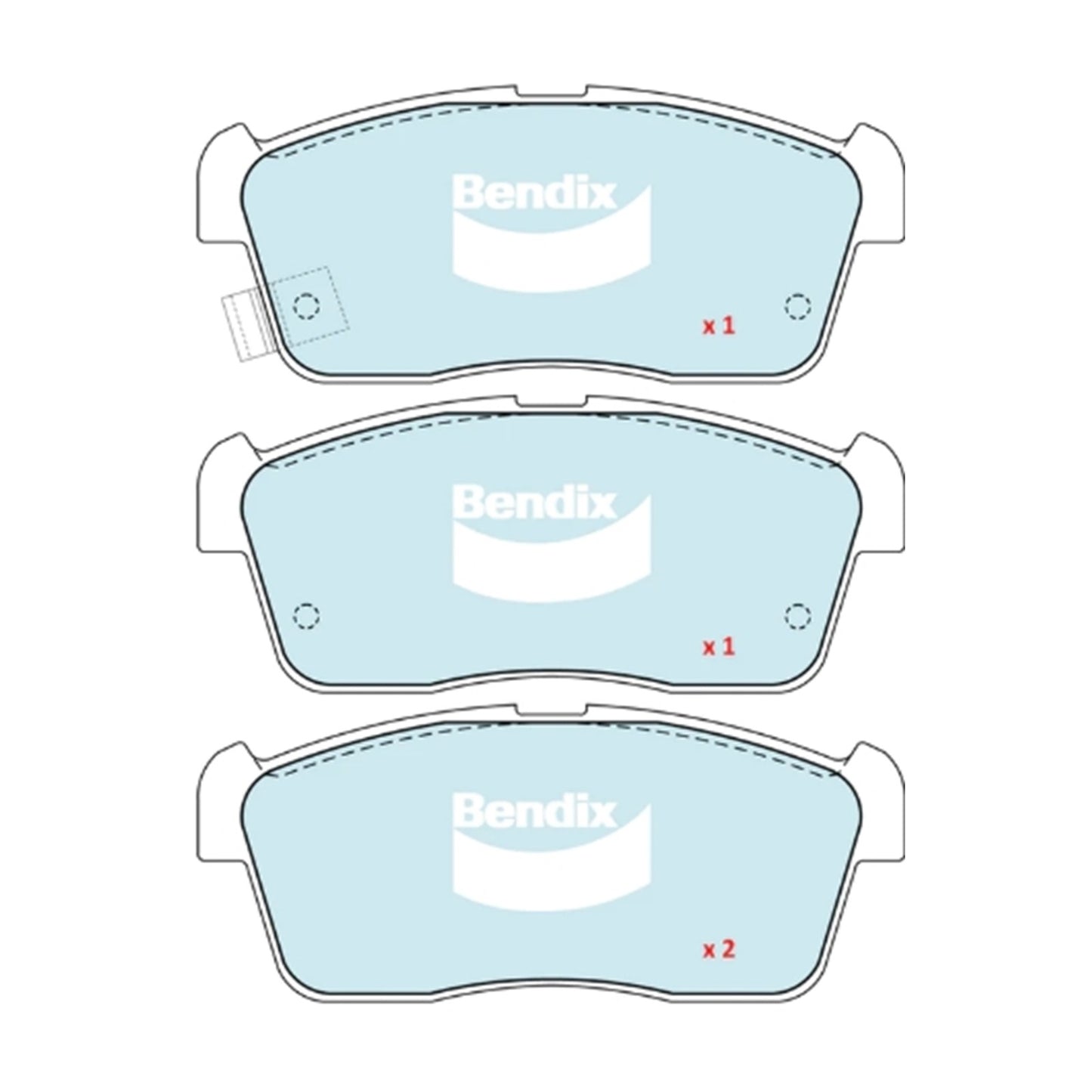 Set of 4 Front Disc Brake Pads for Suzuki Alto (2009–2014)