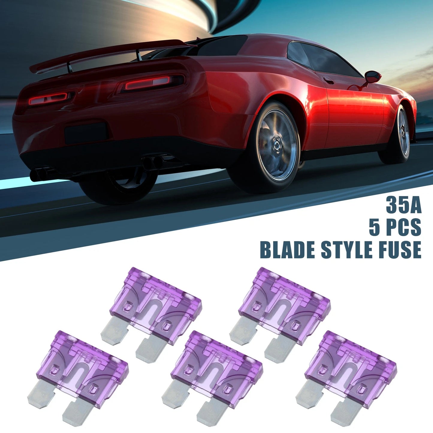 5pcs Blade Style Fuses 35A for Car Boat Truck SUV Motorcycle (Universal)