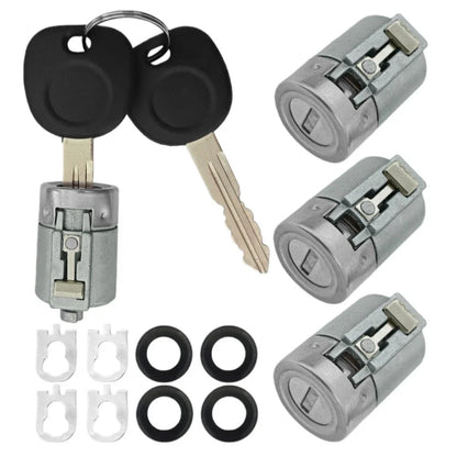 4 Pcs Door Lock Cylinder & 2 Keys for Chevrolet Express 1500 2500 3500 (2001-2010)