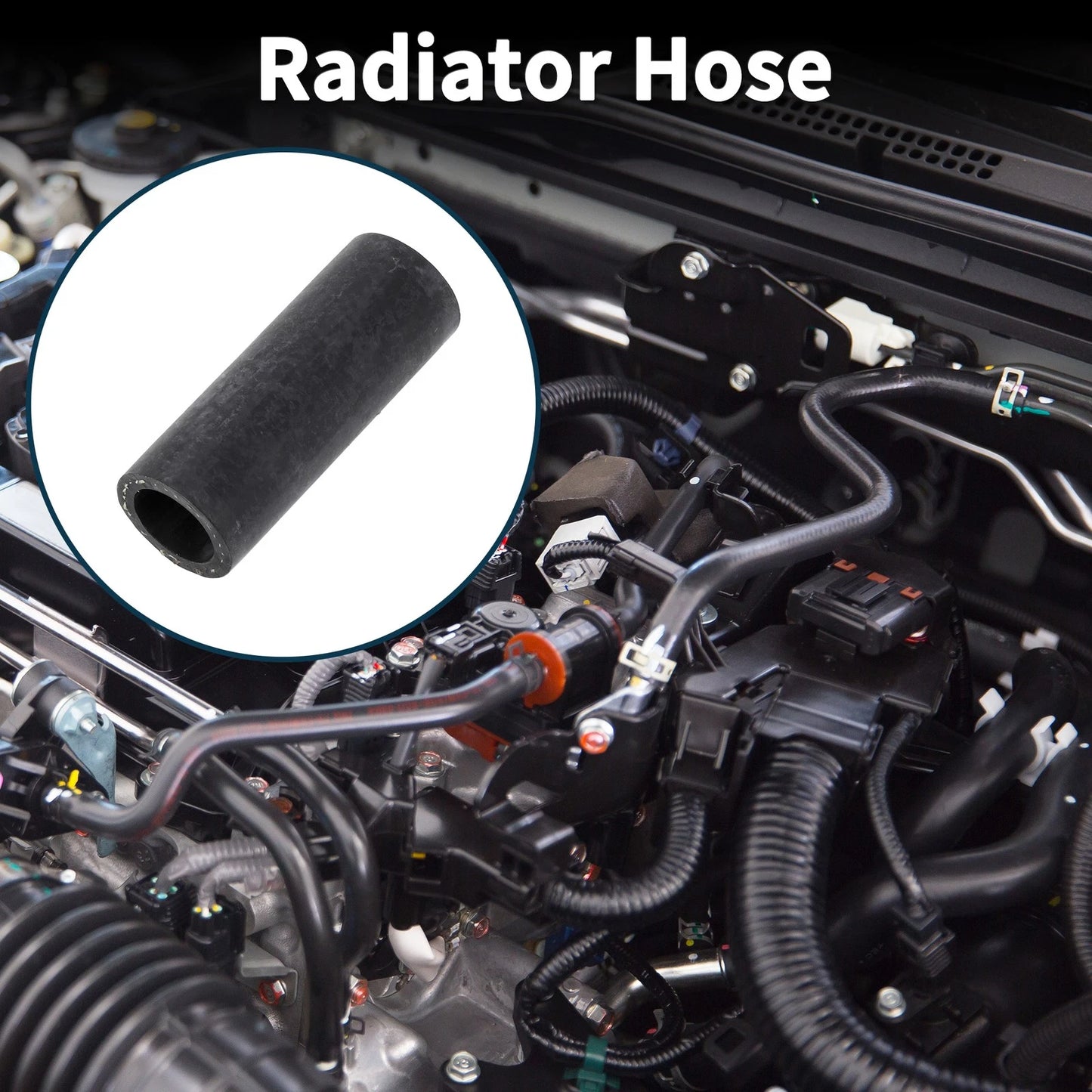 Radiator Hose Coolant Pipe for Audi A6 (2006–2011) No. 06E121058D Rubber Black