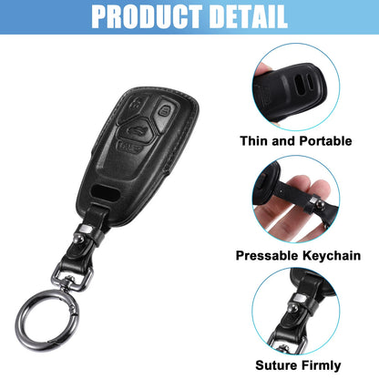Key Fob Cover for Audi A3 A4 (2013–2020) - Leather Key Case Protector