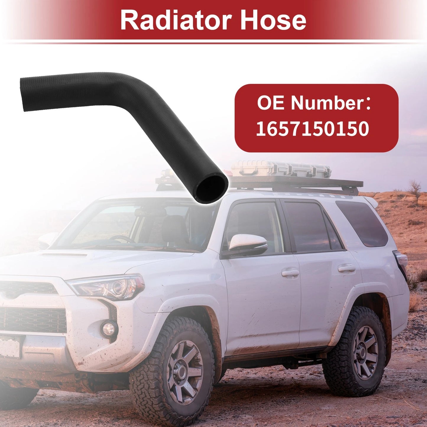 Radiator Hose for Toyota Land Cruiser V8 4.7L (1998–2007) No. 16571-50150 Rubber