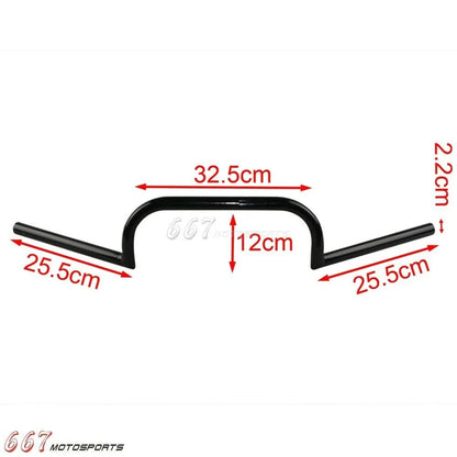 7/8" Handlebars for Harley Sportster Clubman Chopper Cafe Racer Black