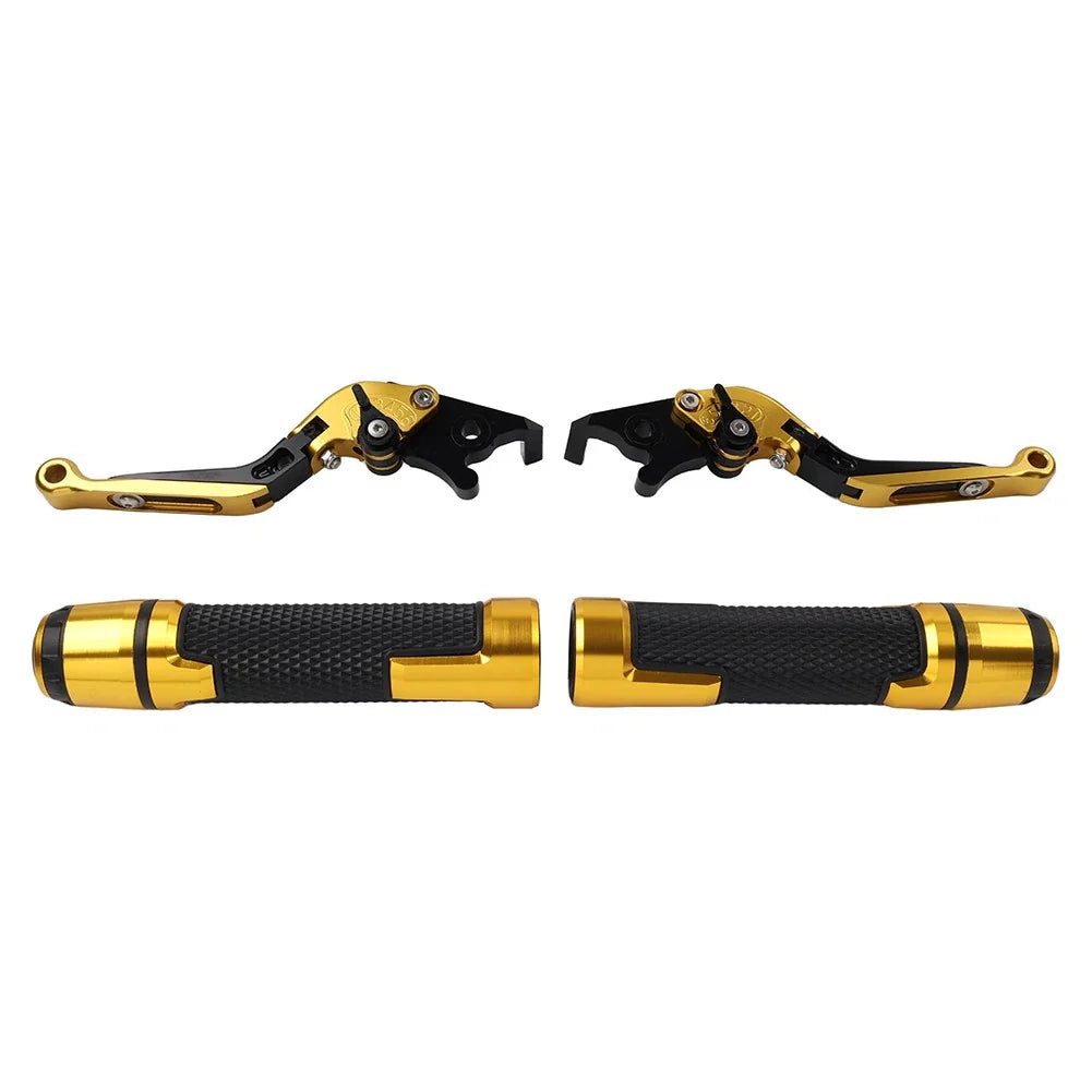 Folding Extendable Brake Clutch Levers & Handlebar Grips for Aprilia Tuono V4