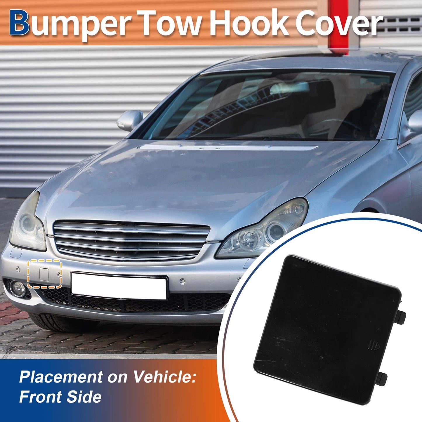 Tow Hook Cover for Mercedes-Benz CLS (2011–2018) No.A2198850026 Unpainted