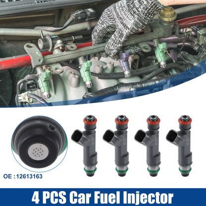 Set of 4 Fuel Injector Nozzles for Chevrolet Malibu (2008–2012) 12613163
