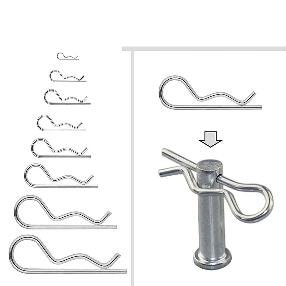 Hitch Pin Clip / 100 PCS / Carbon Steel Zinc Plated for Car Mechanic