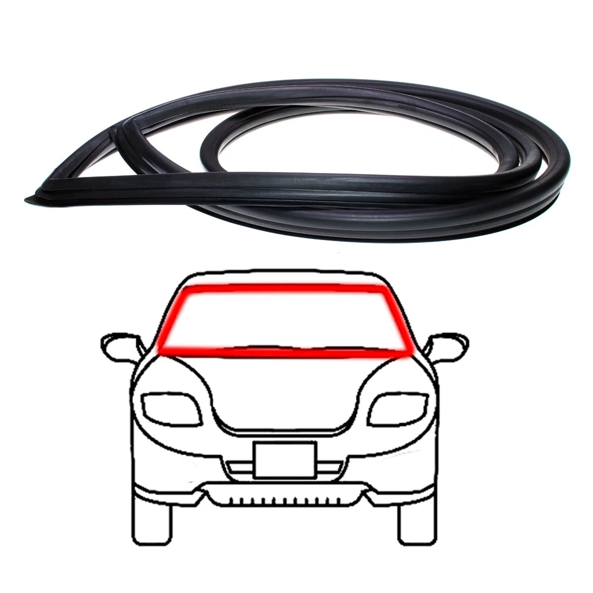 Front Windshield Weatherstrip for Mercedes-Benz W123 (1976–1985)