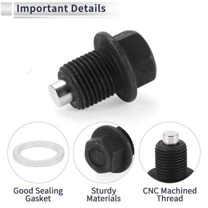 Set of 1 M16x1.5 Engine Oil Drain Plug with Gasket for Car Motorcycle