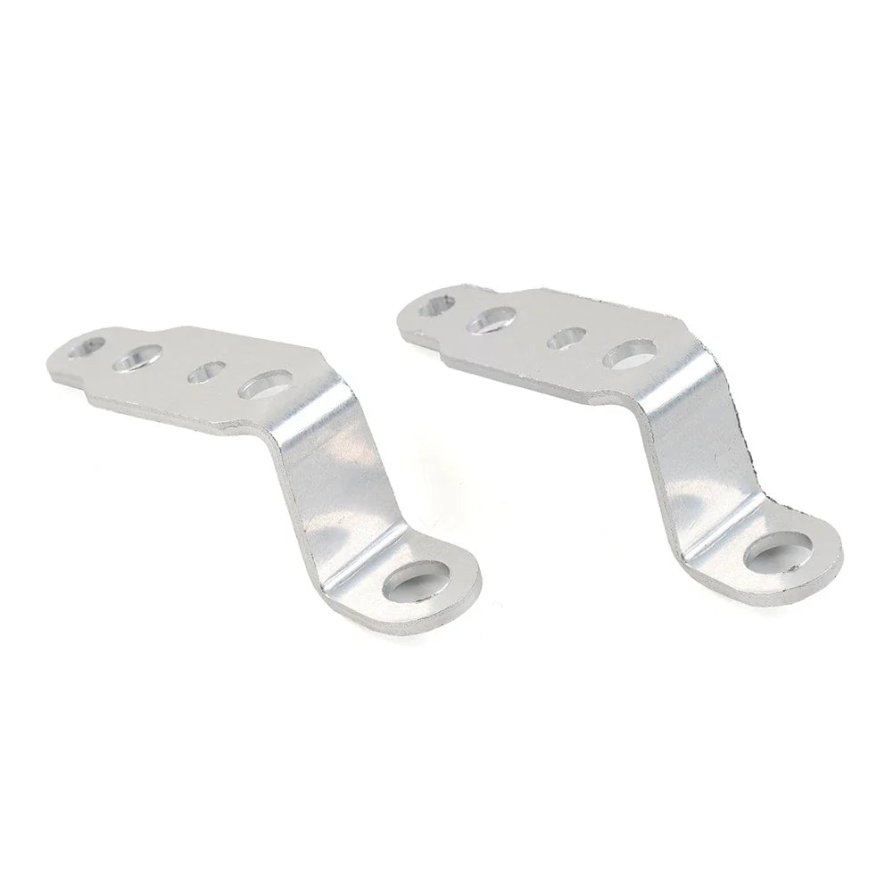 Universal Silver Headlight Rearview Mirror Bracket Extension