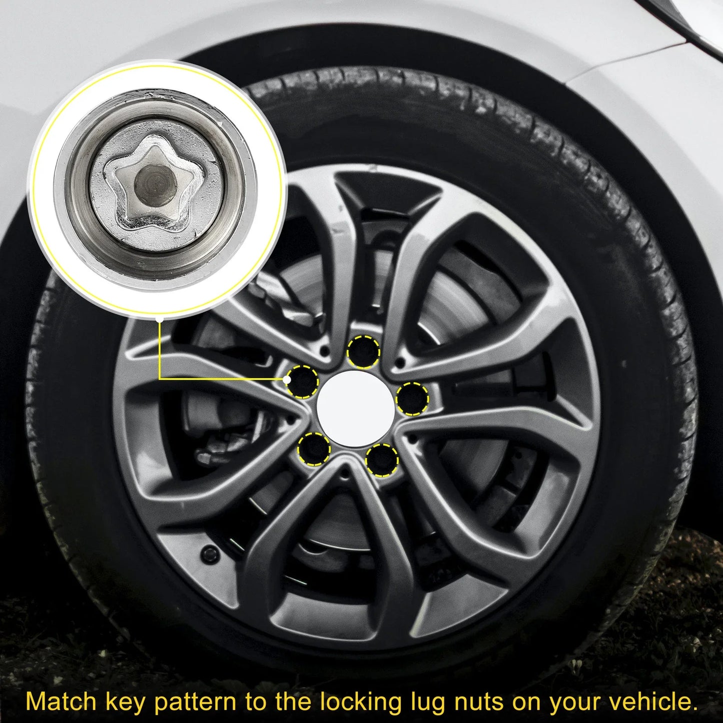 320 Wheel Lock Lug Nut Set with Protector Socket for Mercedes Benz