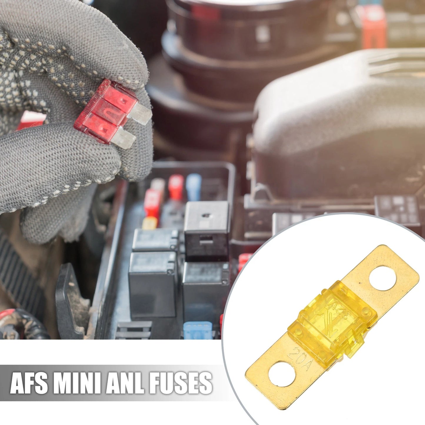 2X 20A 32V AMI Fuses for Car Truck Motorcycle Boat Audio CD