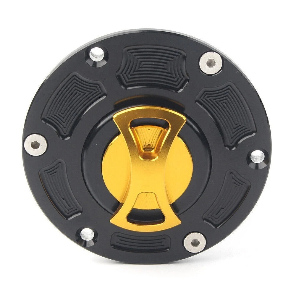CNC Fuel Gas Tank Cap for Kawasaki Ninja 250R EX250 (2008–2012), EX300 (2013–2014) Gold