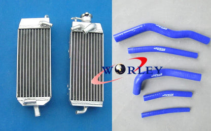 Aluminum Radiator & Blue Hose for Suzuki RM125 RM125X RM125W RM125Y (1998-2000)