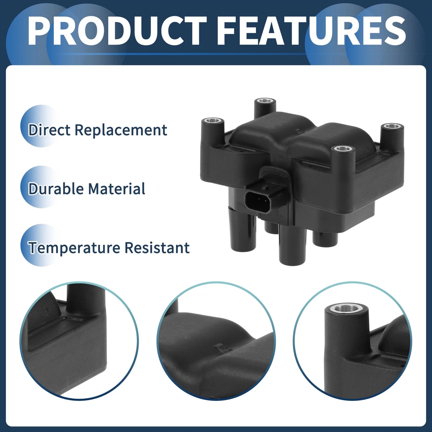 Ignition Coil Pack 4S7G12029AA for Ford Fiesta (2011–2013) L4 1.6L