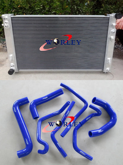 Aluminum Radiator + Blue Hose for Holden Commodore VT VX VU HSV (1997–2006)