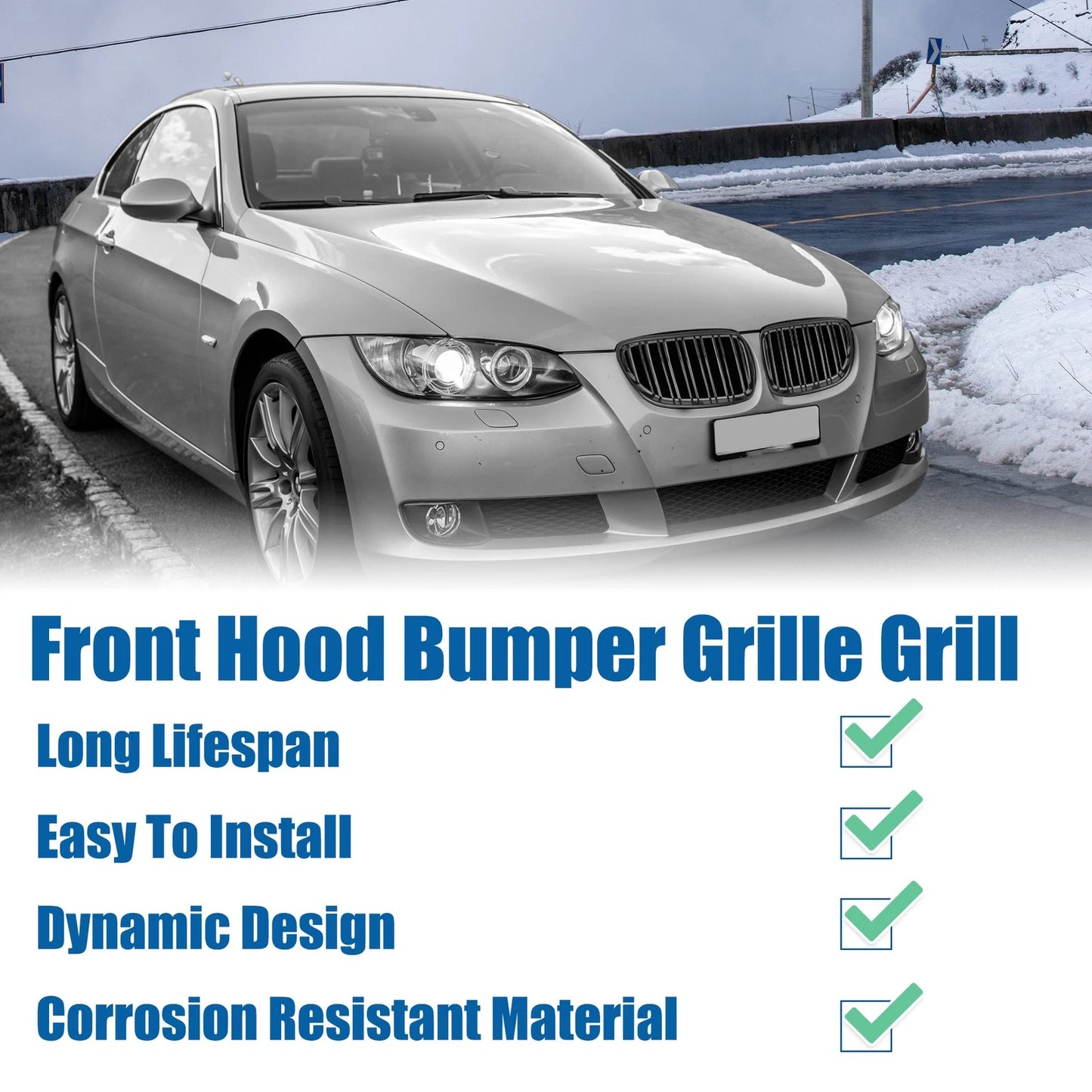 Set of 2 Front Hood Bumper Grilles for BMW 328i 335i M3 335is (2007–2013)