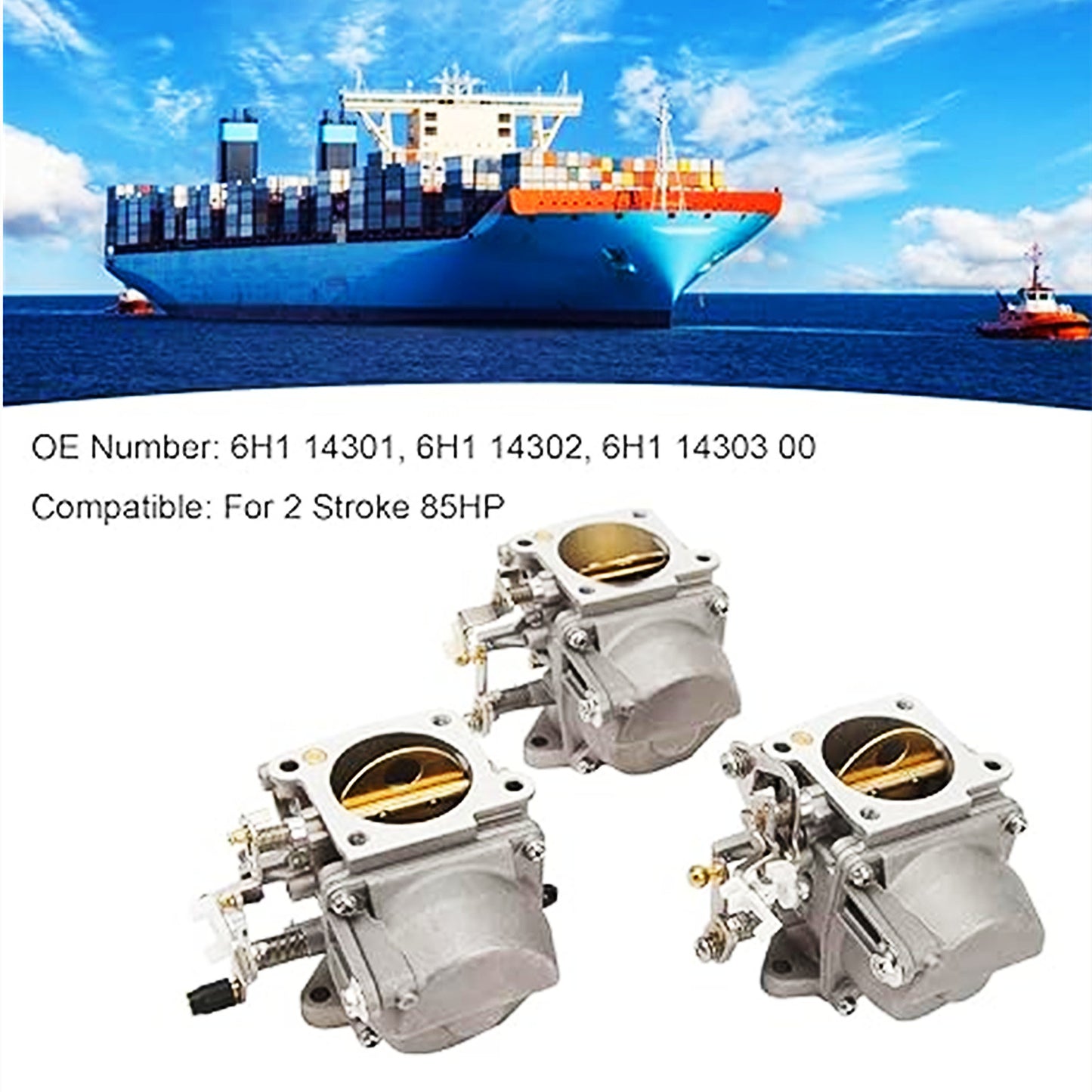 Carburetor Assy Set for Yamaha 90HP Outboard (Year Range Not Specified)