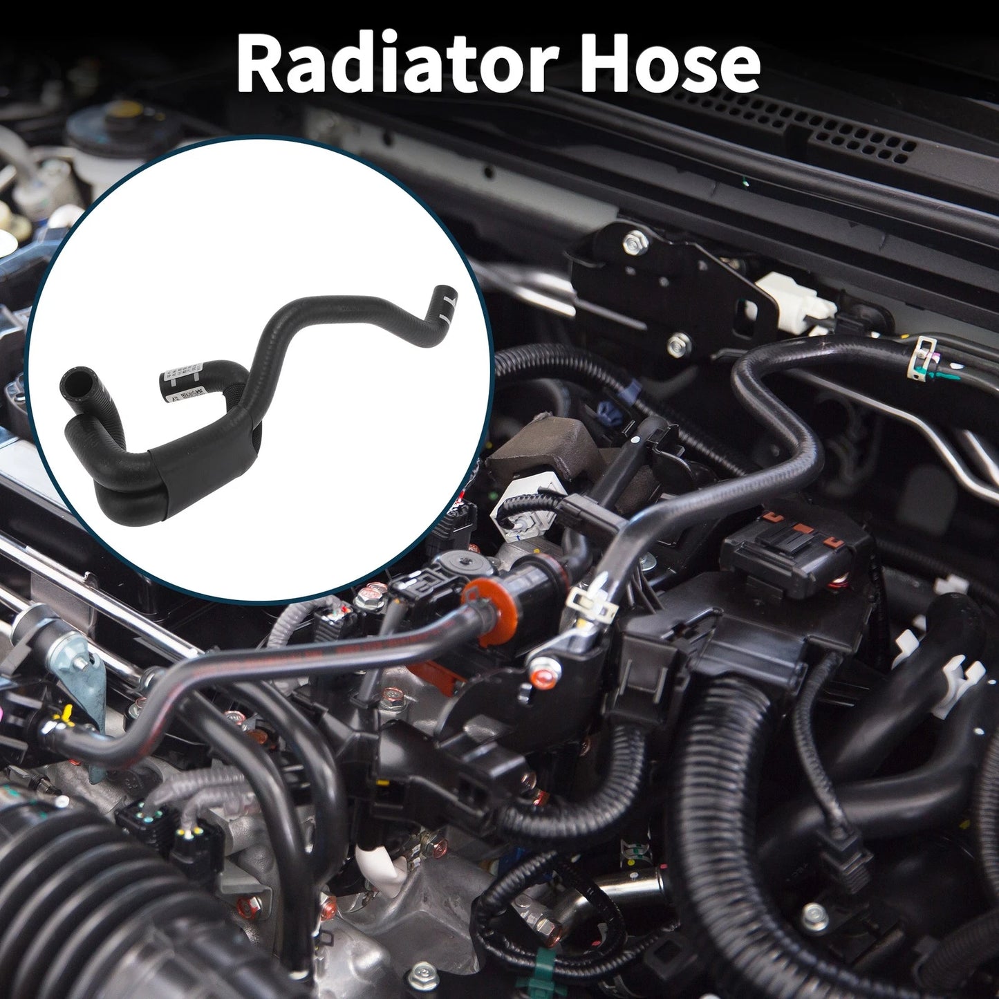 Radiator Hose Coolant Pipe for Audi A4 Quattro 2.0L (2009–2016) No. 06H121057AN Rubber Black