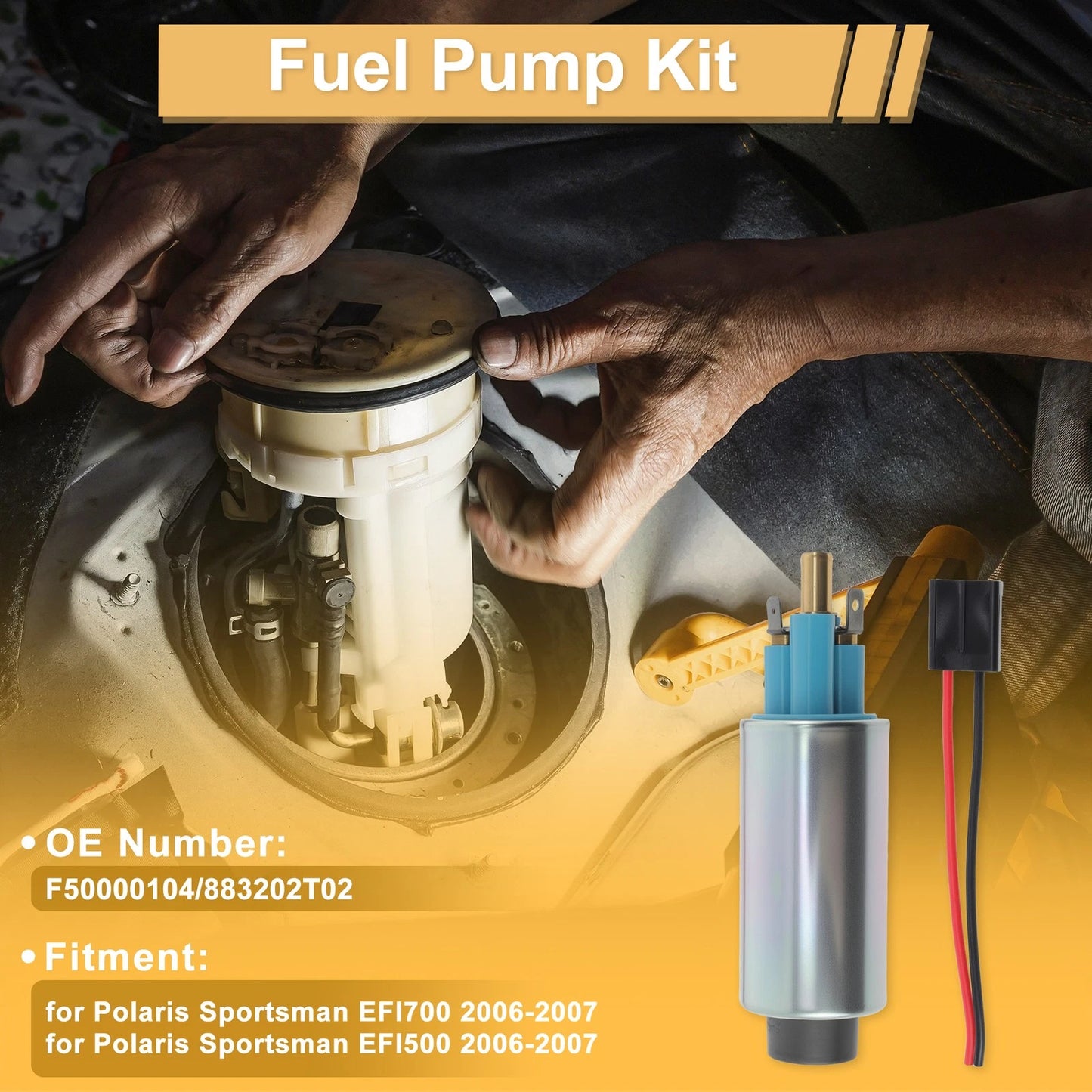 Set of 2 Electric Fuel Pumps for Polaris Sportsman EFI700 (2006–2007) F50000104