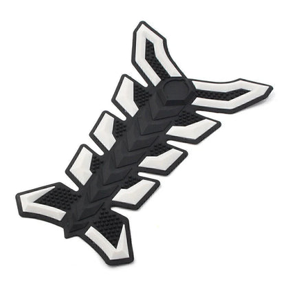 3D Decal Sticker Protector for Motorcycle White Gas Fuel Oil Tank Pad Fish Bone