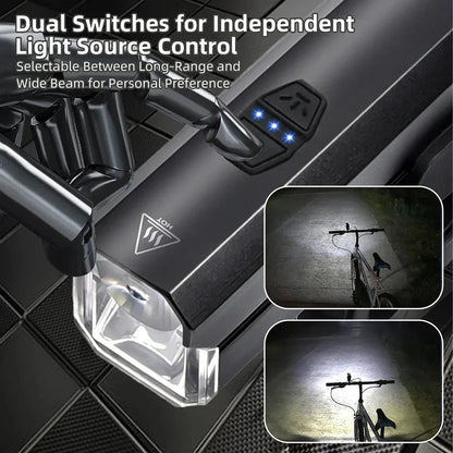Rechargeable Front Bike Headlight Light for Cycling (Waterproof)