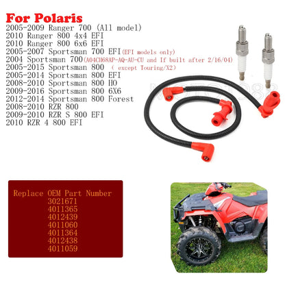 Ignition coil Cap & Wire for Polaris Sportsman Ranger (2005–2016)
