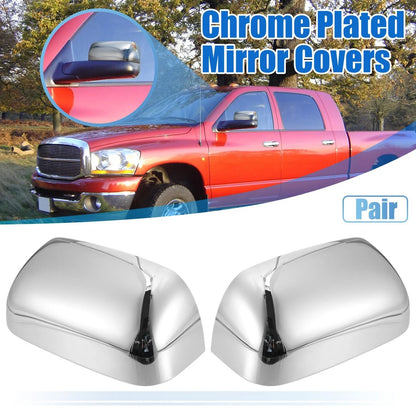 Chrome Plated Mirror Cover Caps for Dodge Ram 1500 2500 3500 (2002-2008)