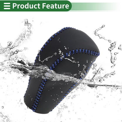 1 Pc Gear Shift Knob Cover for Mazda CX-5 (2017-2022) Black Blue Faux Leather