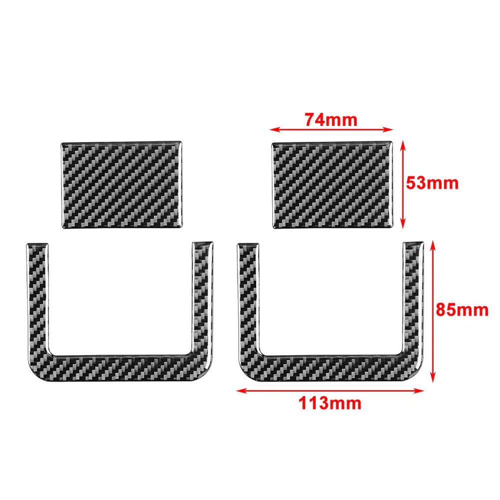 4Pcs Carbon Fiber Rear Seat Adjustment Panel Cover for Toyota Tundra (14-21)