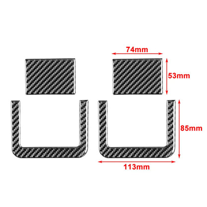 4Pcs Carbon Fiber Rear Seat Adjustment Panel Cover for Toyota Tundra (14-21)