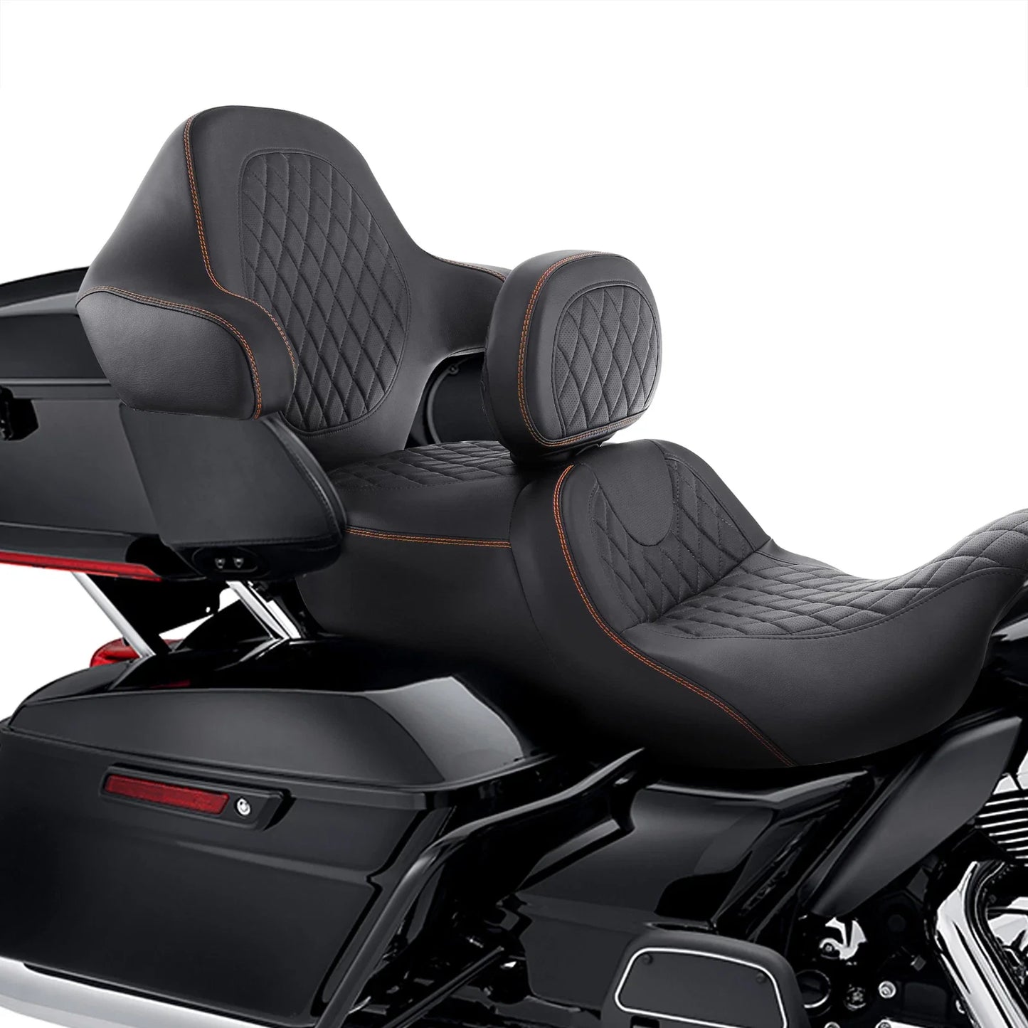 Driver Passenger Seat Backrests Pads for Harley Touring Road Glide (2014-2023)