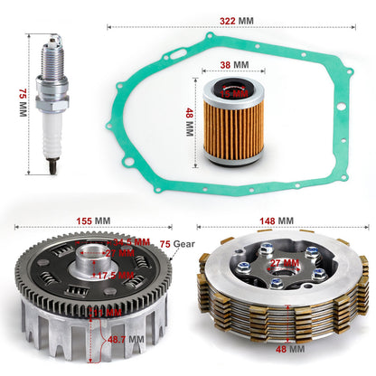 Clutch Assembly Kit for Yamaha MOTO 4 Big Bear Warrior Raptor 350