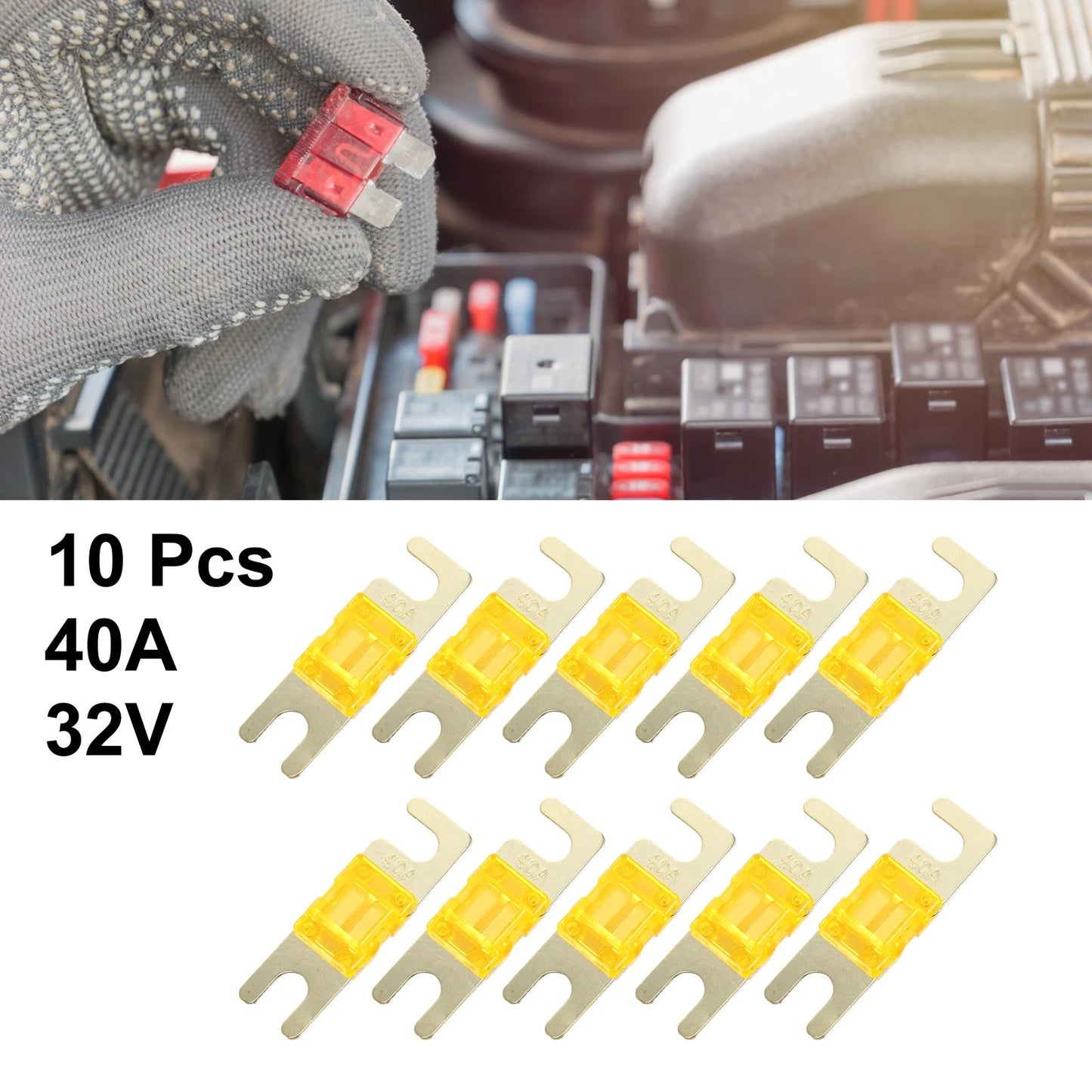 10pcs 40A AFS Mini ANL Fuse for Car Truck Motorcycle Boat Audio